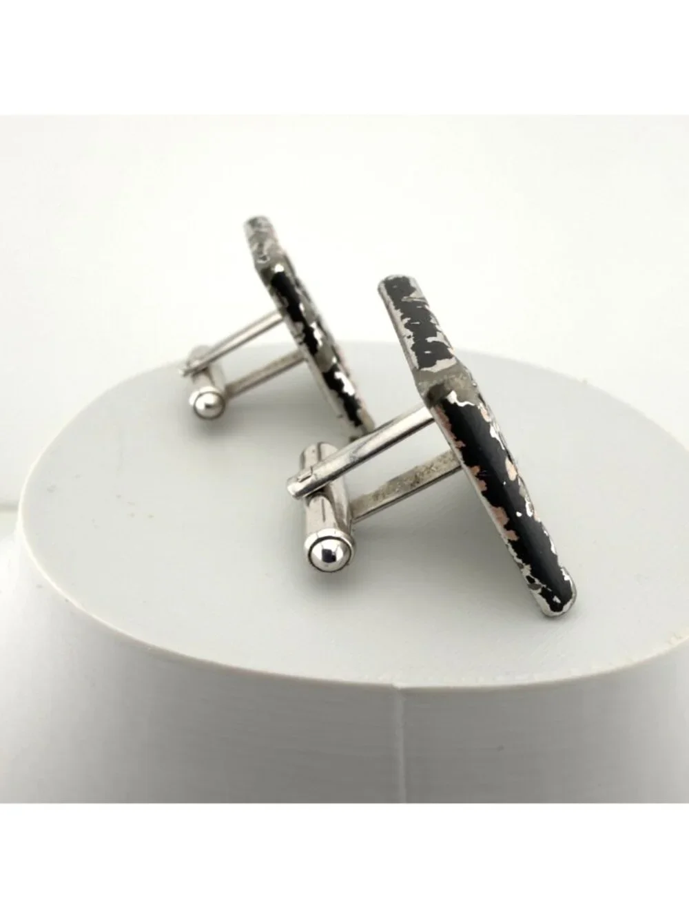 Vintage Silver Tone Lion Cufflinks Set of 2 Square Heraldic